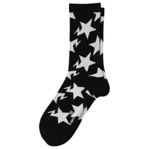 BAPE Sta Pattern Crew Socks Black | A Bathing Ape